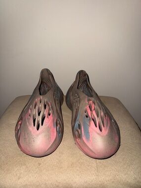 Yeezy Foam Runner in Pink and Blue Swirl